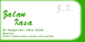 zalan kasa business card
